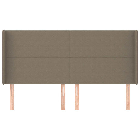 Vidaxl hoofdbord met randen 183x16x118 128 cm stof taupe