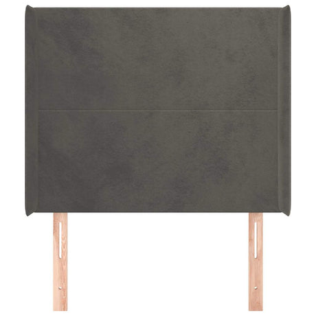 Vidaxl hoofdbord met randen 83x16x118 128 cm fluweel donkergrijs