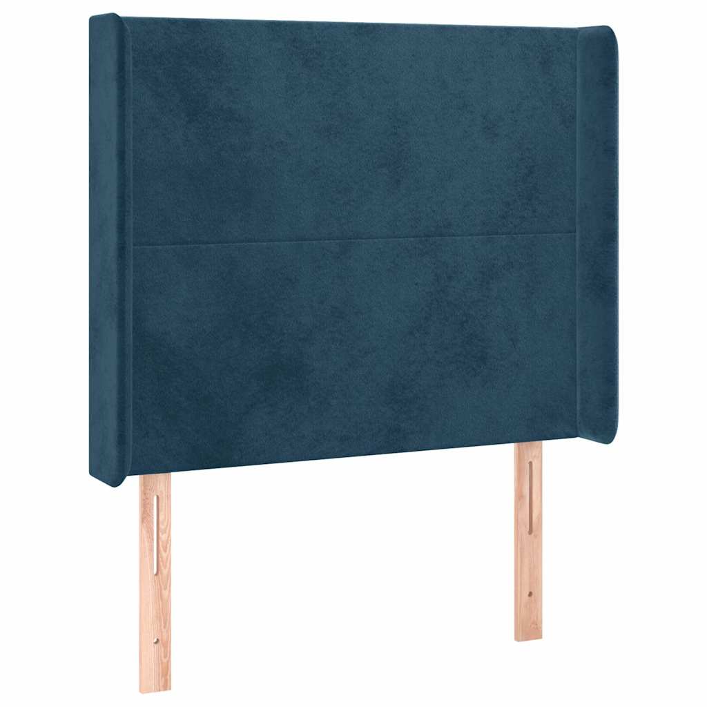 Vidaxl hoofdbord met randen 83x16x118 128 cm fluweel blauw