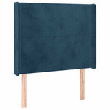 Vidaxl hoofdbord met randen 83x16x118 128 cm fluweel blauw