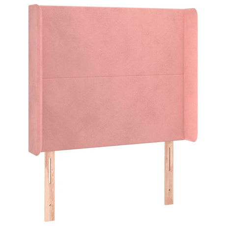Vidaxl hoofdbord met randen 83x16x118 128 cm fluweel roze