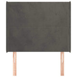 Vidaxl hoofdbord met randen 93x16x118 128 cm fluweel donkergrijs