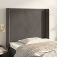 Vidaxl hoofdbord met randen 103x16x118 128 cm fluweel donkergrijs