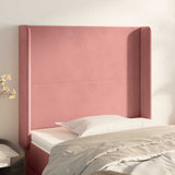 Vidaxl hoofdbord met randen 103x16x118 128 cm fluweel roze