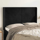 Vidaxl hoofdbord met randen 147x16x118 128 cm fluweel zwart