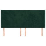 Vidaxl hoofdbord met randen 163x16x118 128 cm fluweel donkergroen