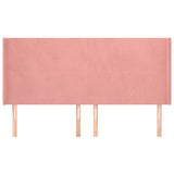 Vidaxl hoofdbord met randen 183x16x118 128 cm fluweel roze
