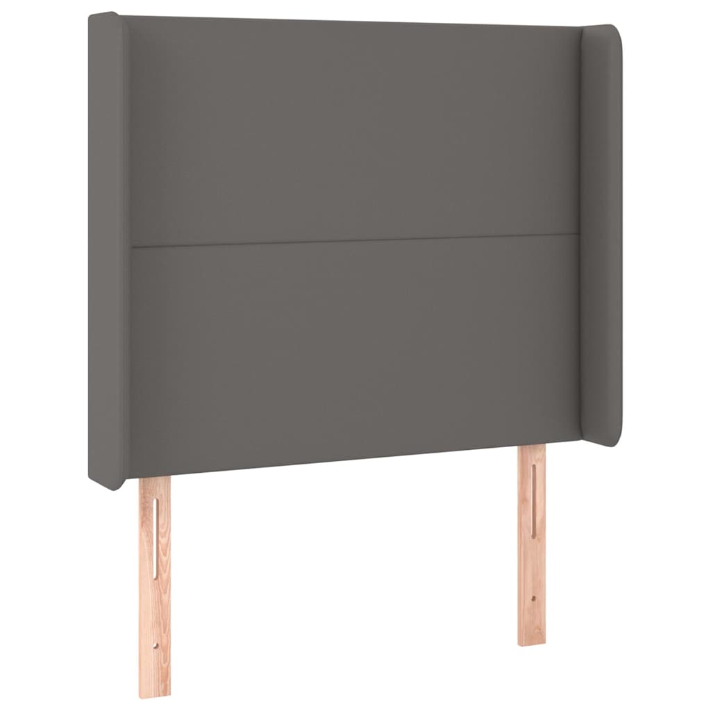 Vidaxl hoofdbord met randen 83x16x118 128 cm kunstleer grijs