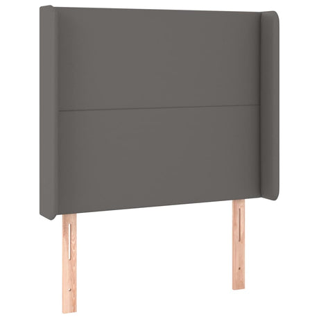 Vidaxl hoofdbord met randen 83x16x118 128 cm kunstleer grijs