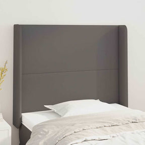 Vidaxl hoofdbord met randen 83x16x118 128 cm kunstleer grijs