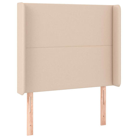 Vidaxl hoofdbord met randen 83x16x118 128 cm kunstleer cappuccinokleur