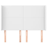 Vidaxl hoofdbord met randen 147x16x118 128 cm kunstleer wit
