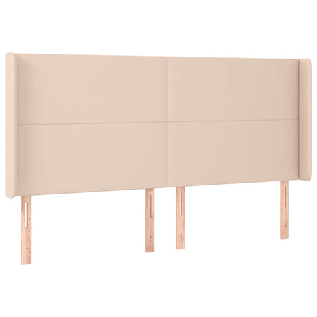 Vidaxl hoofdbord met randen 183x16x118 128cm kunstleer cappuccinokleur