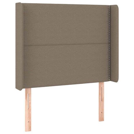 Vidaxl hoofdbord met randen 103x16x118 128 cm stof taupe