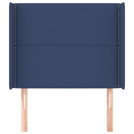 Vidaxl hoofdbord met randen 103x16x118 128 cm stof blauw