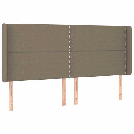 Vidaxl hoofdbord met randen 183x16x118 128 cm stof taupe