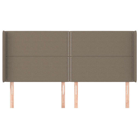 Vidaxl hoofdbord met randen 183x16x118 128 cm stof taupe