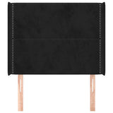 Vidaxl hoofdbord met randen 103x16x118 128 cm fluweel zwart