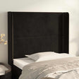 Vidaxl hoofdbord met randen 103x16x118 128 cm fluweel zwart
