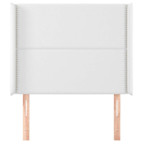 Vidaxl hoofdbord met randen 103x16x118 128 cm kunstleer wit