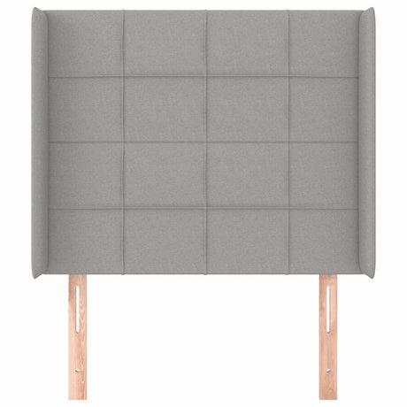 Vidaxl hoofdbord met randen 83x16x118 128 cm stof lichtgrijs