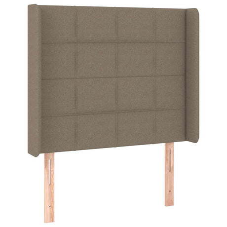 Vidaxl hoofdbord met randen 83x16x118 128 cm stof taupe