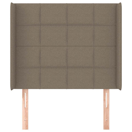 Vidaxl hoofdbord met randen 83x16x118 128 cm stof taupe