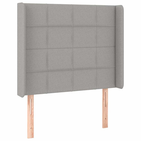 Vidaxl hoofdbord met randen 93x16x118 128 cm stof lichtgrijs