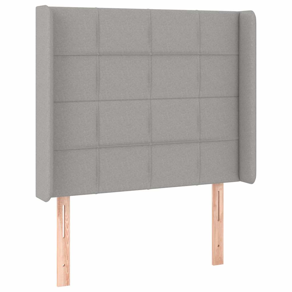Vidaxl hoofdbord met randen 103x16x118 128 cm stof lichtgrijs