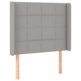 Vidaxl hoofdbord met randen 103x16x118 128 cm stof lichtgrijs