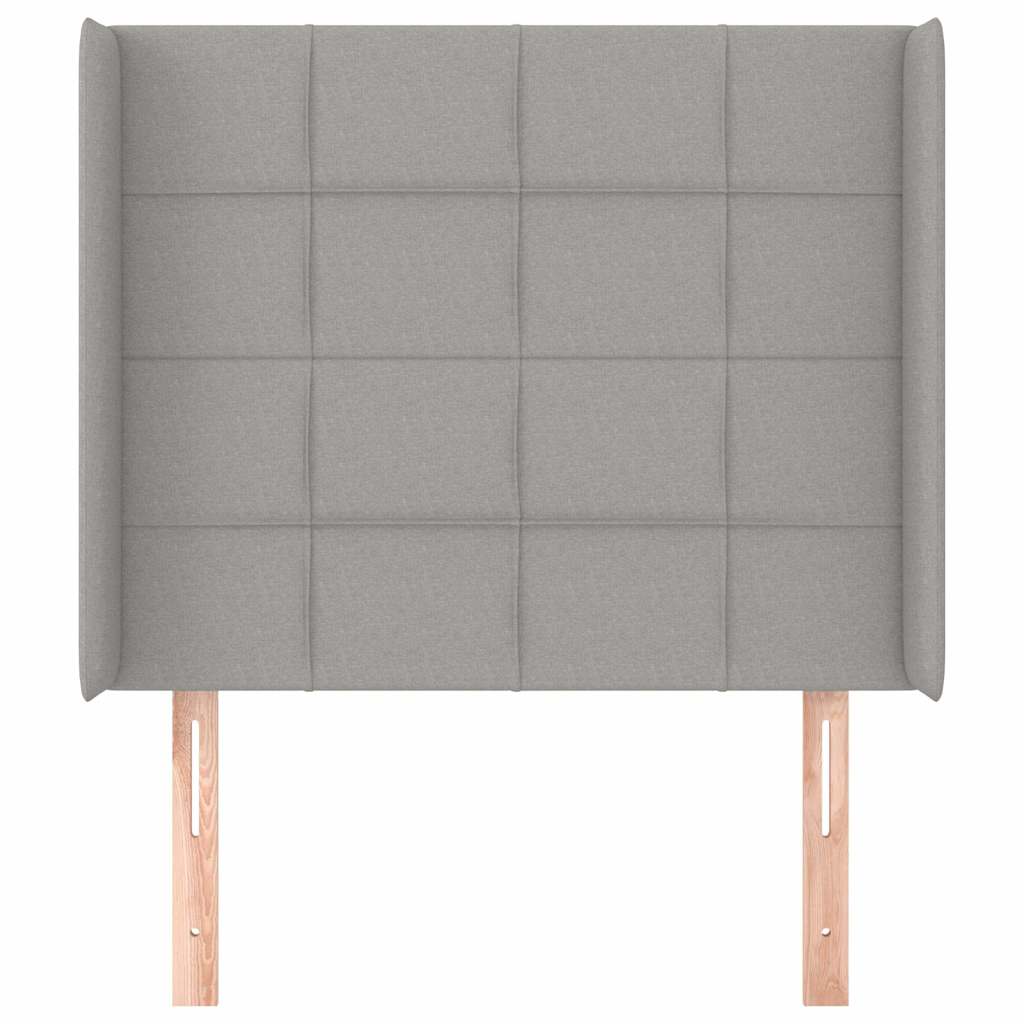 Vidaxl hoofdbord met randen 103x16x118 128 cm stof lichtgrijs
