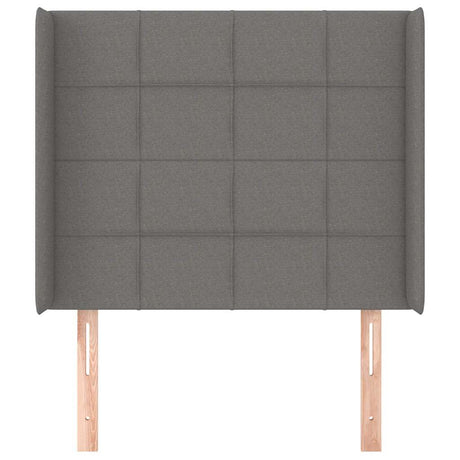 Vidaxl hoofdbord met randen 103x16x118 128 cm stof donkergrijs