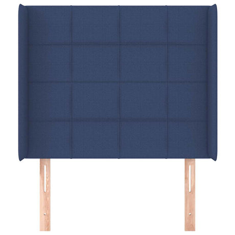 Vidaxl hoofdbord met randen 103x16x118 128 cm stof blauw