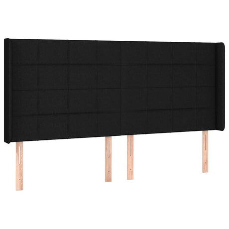 Vidaxl hoofdbord met randen 163x16x118 128 cm stof zwart