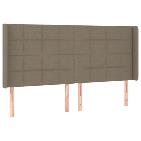 Vidaxl hoofdbord met randen 163x16x118 128 cm stof taupe