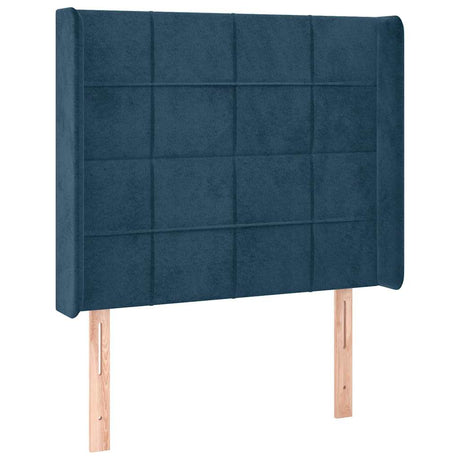 Vidaxl hoofdbord met randen 83x16x118 128 cm fluweel blauw