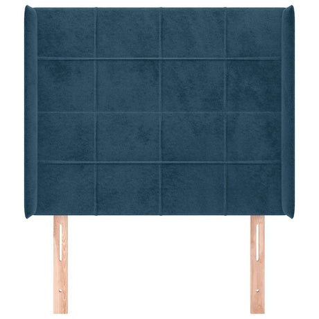 Vidaxl hoofdbord met randen 83x16x118 128 cm fluweel blauw