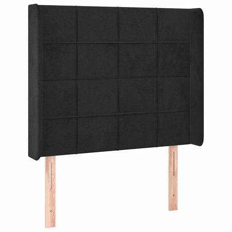 Vidaxl hoofdbord met randen 93x16x118 128 cm fluweel zwart