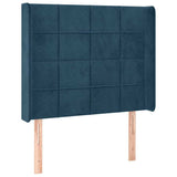 Vidaxl hoofdbord met randen 103x16x118 128 cm fluweel donkerblauw