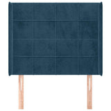 Vidaxl hoofdbord met randen 103x16x118 128 cm fluweel donkerblauw