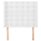 Vidaxl hoofdbord met randen 83x16x118 128 cm kunstleer wit