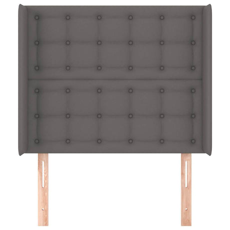 Vidaxl hoofdbord met randen 83x16x118 128 cm kunstleer grijs