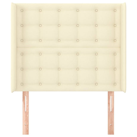 Vidaxl hoofdbord met randen 93x16x118 128 cm kunstleer crèmekleurig