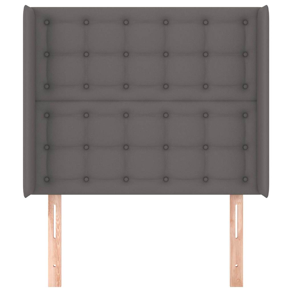 Vidaxl hoofdbord met randen 93x16x118 128 cm kunstleer grijs