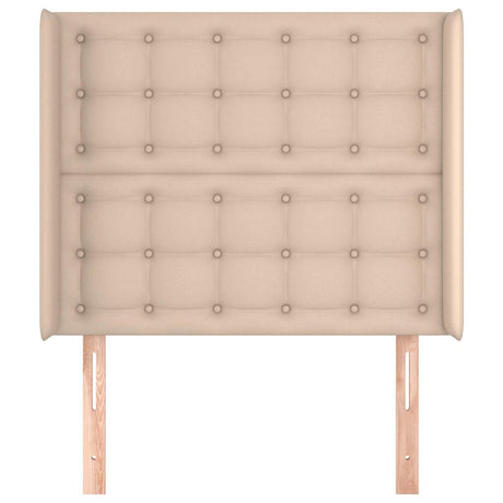 Vidaxl hoofdbord met randen 93x16x118 128 cm kunstleer cappuccinokleur