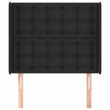 Vidaxl hoofdbord met randen 103x16x118 128 cm kunstleer zwart