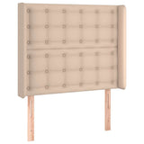Vidaxl hoofdbord met randen 103x16x118 128cm kunstleer cappuccinokleur
