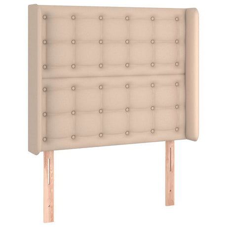 Vidaxl hoofdbord met randen 103x16x118 128cm kunstleer cappuccinokleur