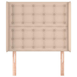 Vidaxl hoofdbord met randen 103x16x118 128cm kunstleer cappuccinokleur