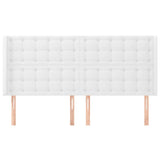 Vidaxl hoofdbord met randen 163x16x118 128 cm kunstleer wit